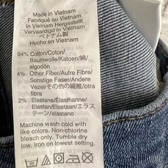 Madewell 10" High-Rise Skinny Jeans in Mackey Wash: Button-Front Edition Size 27 - Picture 7 of 8